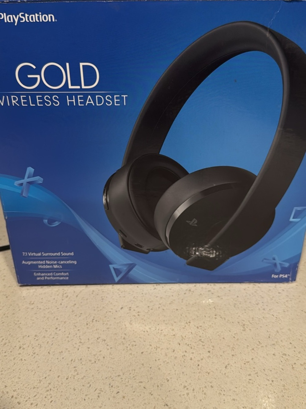 Sony Gold Wireless Headset - Black Over-Ear Gaming Headphones